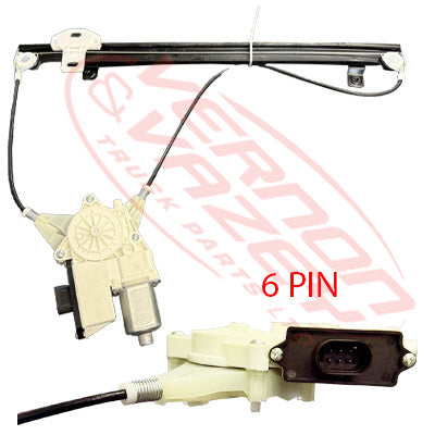 1010060-02 - WINDOW REGULATOR - R/H - WITH MOTOR - 6 PIN PLUG - DAF CF 85 2003-2019