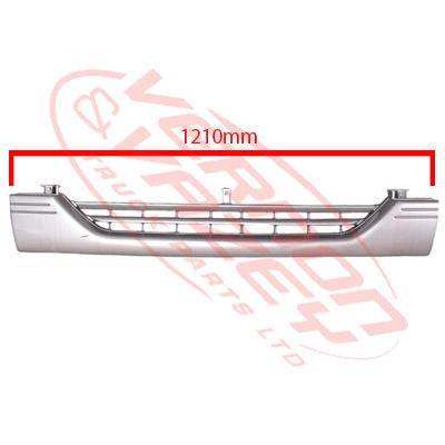 1684099-42 - GRILLE - CENTRE - WIDE - SILVER - 2 BAR - NISSAN MK/LK/PK 1994- AFTERMARKET