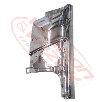 3097224-07 - FRONT CORNER PANEL - L/H - W/O MIRROR HOLE - CHROME - ISUZU NKR/NPR 2009- 2021
