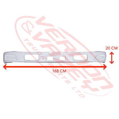 3097290-04 - FRONT BUMPER - N/CAB - W/FOG LAMP COVER - WHITE - ISUZU NKR/NPR 2009-