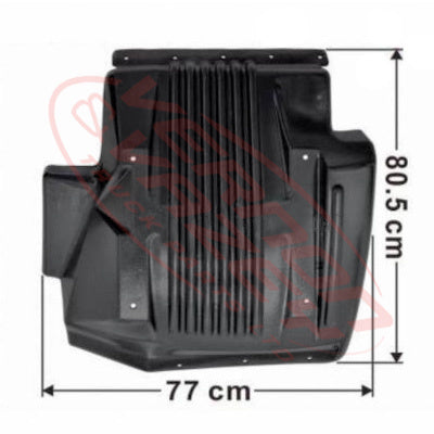 3191052-02 - MUDGUARD - R/H - REAR - WIDE - HINO RANGER PRO FC/FD/FG/FM 2002-