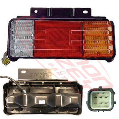 3486098-02 - REAR LAMP - R/H - W/REVERSE - MAZDA T3500/T4100 1989- WG AFTERMARKET