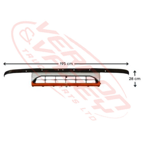 3798099-0 - GRILLE - WIDE CAB - WITH AMB/CLR GARNISH - MITSUBISHI CANTER FE5/FE6 1994- AFTERMARKET