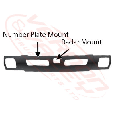 3798290-01 - FRONT BUMPER - WIDE - 270MM DEEP - MITSUBISHI CANTER FEB / FEC 2011- WITH RADAR TYPE AFTERMARKET