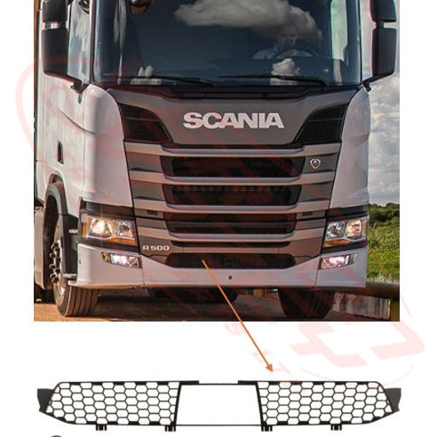6594199-39 - GRILLE - LOWER - LOWER MESH WITH RADAR HOLE - SCANIA R TRUCK - 2017-