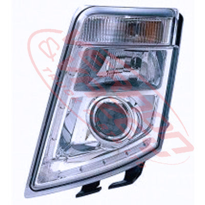 9013094-07 - HEADLAMP - L/H - CHROME - LED - MANUAL - HID - VOLVO FH/FM - 2008-
