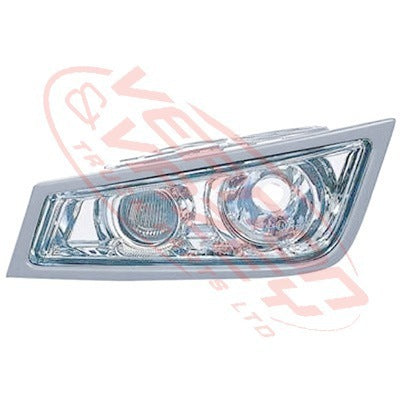9013094-55 - FOG LAMP - L/H - CHROME - W/HIGH BEAM - VOLVO FH/FM - 2008-