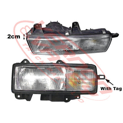 3096094-2 - HEADLAMP - R/H - SINGLE - WITH TAG - ISUZU ELF NPR/NRR/NKR/NHR 1985-93