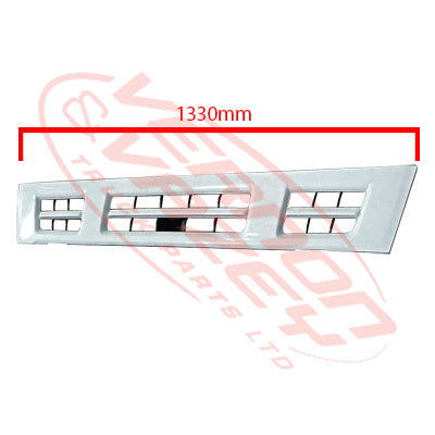 3097199-71 - GRILLE - LOWER - WIDE - WHITE - ONE BAR - ISUZU ELF NKR/NPR/NQR 2004- AFTERMARKET