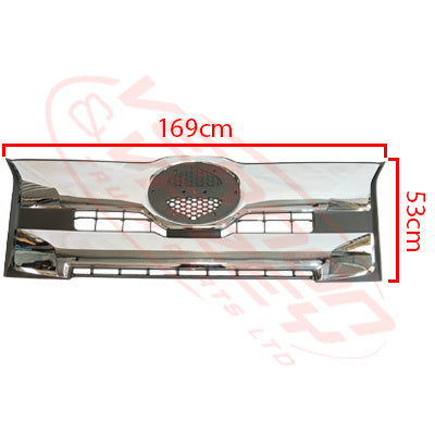 3186399-00C - GRILLE - UPPER - WITH CHROME TRIM - HINO 700 FS/FY 2017-