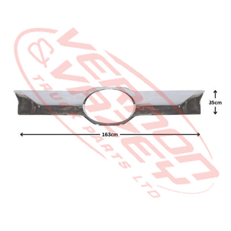 3186399-01C - GRILLE COVER - UPPER - CHROME - HINO 700 FS/FY 2017-