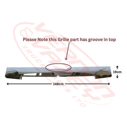 3186399-02C - GRILLE COVER - BELOW 'H' MARK - CHROME - HINO 700 FS/FY 2017-