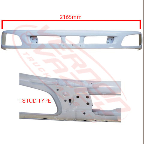 3191090-15 - FRONT BUMPER - WIDE - SINGLE STUD - 2010- - HINO RANGER PRO FC/FD/FG/FM 2002-