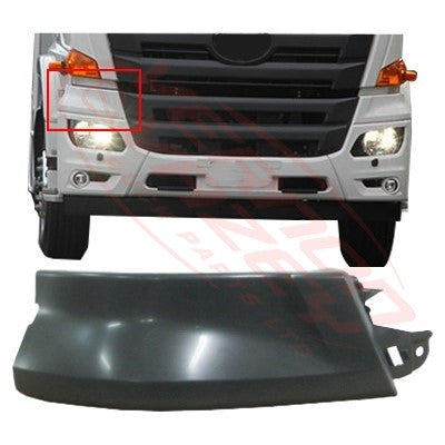 3192090-34 - FRONT BUMPER END GARNISH - UPPER (ABOVE HEADLAMP) - R/H - HINO RANGER 500 2015-