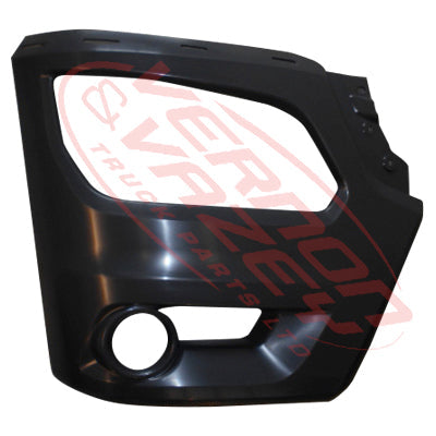 3192090-76 - FRONT BUMPER END - R/H - HIGH - W/HOLE FOR UPPER TRIM - HINO RANGER 500 2015-