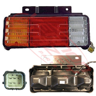 3486098-01 - REAR LAMP - L/H - W/REVERSE - MAZDA T3500/T4100 1989-    WG AFTERMARKET
