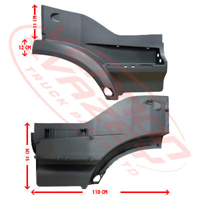 3575304-12 - STEP PANEL - UPPER - R/H - MERCEDES BENZ ACTROS - MP4