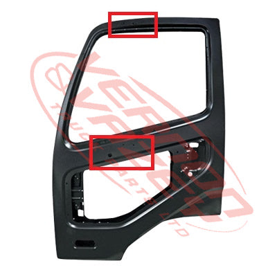 3787110-03 - FRONT DOOR SHELL - L/H - WITH MIRROR HOLES & LOWER GLASS - MITSUBISHI FIGHTER 2006- AFTERMARKET