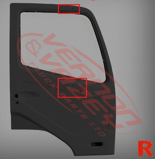 3787110-06 - FRONT DOOR SHELL - R/H - WITH 4 MIRROR HOLES - MITSUBISHI FIGHTER 2006- AFTERMARKET