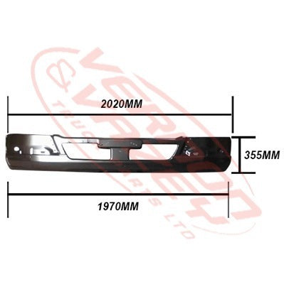 3787190-01 - FRONT BUMPER - N/CAB - W/O FOG LAMP - 355MM DEEP - MITSUBISHI FIGHTER 2006-  H/L IN CORNER PANEL