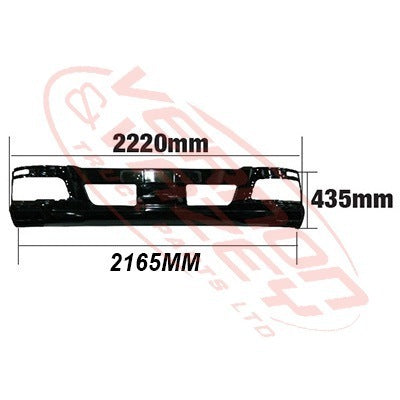 3787190-10 - FRONT BUMPER - W/CAB - W/O FOG LAMP - 435MM DEEP - MITSUBISHI FIGHTER 2006-  H/L IN BUMPER