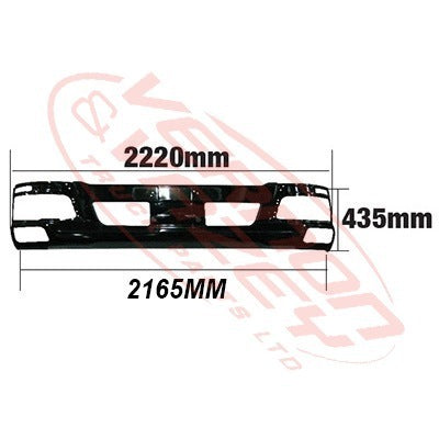 3787190-11 - FRONT BUMPER - W/CAB - W/FOG LAMP - 435MM DEEP - MITSUBISHI FIGHTER 2006-  H/L IN BUMPER