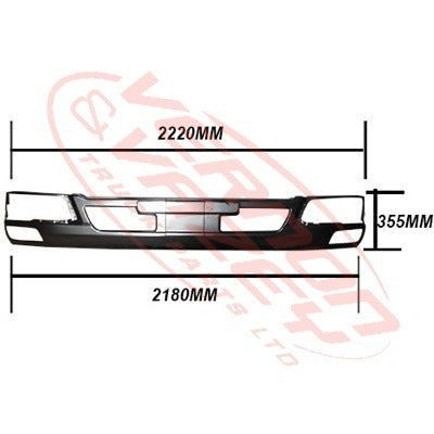 3787190-14 - FRONT BUMPER - W/CAB - W/FOG LAMP - 355MM DEEP - MITSUBISHI FIGHTER 2006-  H/L IN BUMPER