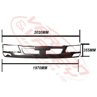 3787190-15 - FRONT BUMPER - N/CAB - W/FOG LAMP - 355MM DEEP - MITSUBISHI FIGHTER 2006-  H/L IN BUMPER