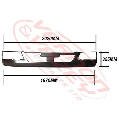 3787190-16 - FRONT BUMPER - N/CAB - W/O FOG LAMP - 355MM DEEP - MITSUBISHI FIGHTER 2006-  H/L IN BUMPER