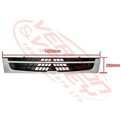 3787199-01 - GRILLE - NARROW - SINGLE BAR TYPE - MITSUBISHI FIGHTER 2006-
