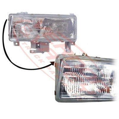 3798094-5 - HEADLAMP - L/H - HONEYCOMBE GRILLE - MITSUBISHI CANTER FE5/FE6 1994-