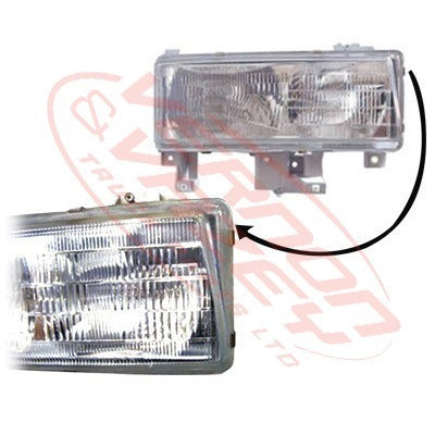 3798094-6 - HEADLAMP - R/H - HONEYCOMBE GRILLE - MITSUBISHI CANTER FE5/FE6 1994-
