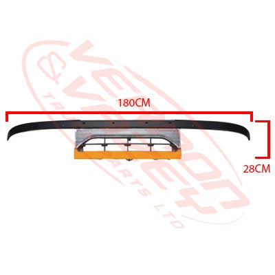 3798099-2 - GRILLE - NARROW CAB - WITH AMB/CLR GARNISH - MITSUBISHI CANTER FE5/FE6 1994- AFTERMARKET