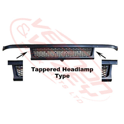 3798099-55 - GRILLE - MESH TYPE - N/CAB - TAPPERED H/L - MITSUBISHI CANTER FE5/FE6 2000- AFTERMARKET