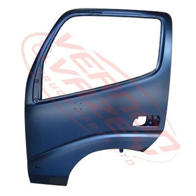 8187010-07 - FRONT DOOR SHELL - L/H - W/MIRROR AND REFLECTOR, W/O LAMP HOLE - TOYOTA DYNA XZU3 / XZU4 2000-