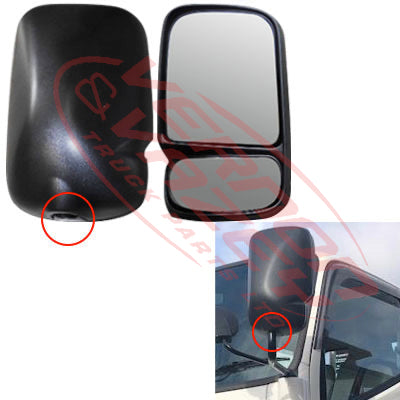 8187216-03 - MIRROR HEAD - L/H - BOTTOM MOUNT - TOYOTA DYNA / HINO DUTRO 2011-