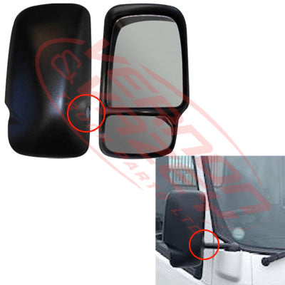8187216-04 - MIRROR HEAD - R/H - SIDE MOUNT - TOYOTA DYNA / HINO DUTRO 2011- AFTERMARKET